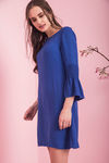 Zivame Feel Good Button Up Shift Dress- Blue — thumbnail 3