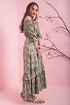 Zivame Ever Rose Tiered Tassle Dress- Green — thumbnail 3