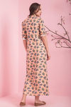 Zivame Ever Rose Printed Shirt Dress- Peach — thumbnail 3
