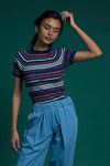 Zivame HepCat Multi stripe Knit Wear- Navy — thumbnail 3