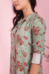 Zivame Ever Rose Full Sleeved Shrug- Green — thumbnail 5