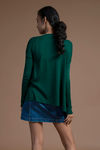 Zivame Fish Cut Knit Shrug- Bottle Green — thumbnail 4
