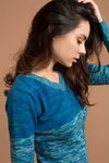 Zivame All Day Warm n Cozy Sweater Dress- Blue — thumbnail 2