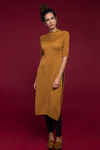 Zivame Knitted Sweater Top- Mustard — thumbnail 2