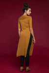 Zivame Knitted Sweater Top- Mustard — thumbnail 4