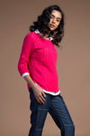 Zivame Knit Sweater Top- Fuschia — thumbnail 3