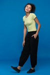 Zivame Ecru Tee- Lime Charcoal — thumbnail 3