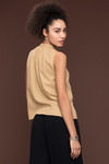 Zivame Chambray Sash Neck Top- Mustard — thumbnail 2