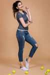 Zivame Grindle Cotton Comfort Tee- Navy — thumbnail 2