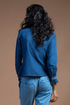 Zivame Denim Ruffle top- Blue — thumbnail 2