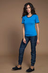 Zivame Urban Gypsy Ribbed Solid Tee- Blue  — thumbnail 4