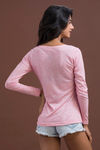 Zivame Fruity Splash Henley Top- Pink — thumbnail 4
