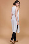Zivame  Crincan  High Slit Tunic- white — thumbnail 3
