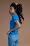 Zivame All- Day Essential Tee- Cyan — thumbnail 3