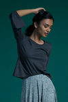 Zivame Urban Gypsy Solid Tee- Gunmetal — thumbnail 1