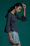 Zivame Urban Gypsy Solid Tee- Gunmetal — thumbnail 3