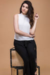 Zivame Cotton High Neck Top- Off White — thumbnail 1