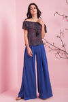 Zivame All About Roses Off Shoulder Flounce Top- Blue — thumbnail 5