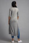 Zivame Marled Henley Style Maxi Top- Grey — thumbnail 3