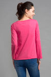 Zivame Marled Full Sleeve Basic Tee- Pink — thumbnail 3