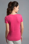 Zivame Marled Short Sleeve Basic Tee- Pink — thumbnail 3