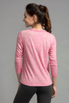 Zivame Marl Basic Tee- Pink — thumbnail 3