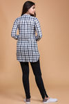 Zivame Urban Gypsy Checks Shirt- Blue — thumbnail 2
