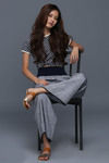 Zivame Chambray Fold Over Loose Fit Pant -Navy — thumbnail 3