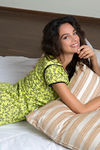 Zivame Cotton Cozzzies Cotton Full Length Nightdress - Green — thumbnail 3