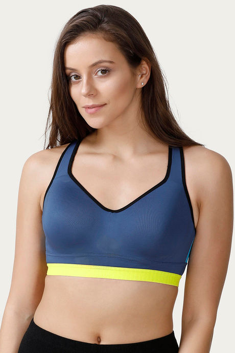 Zelocity High Impact Padded Sports Bra- Blue — image 6