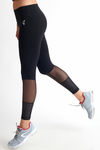 Zelocity Hugged Skin Fit Crop Pants - Black — thumbnail 3