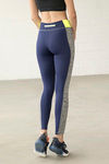 Zelocity Mid Rise Legging- Grey N Navy — thumbnail 4