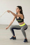 Zelocity Mid Rise Legging- Grey N Navy — thumbnail 6