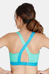 Zelocity Back Open Sports Bra With Removable Padding - Spring Bud — thumbnail 3