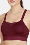 Zelocity High Impact Sports Bra With No Bounce - Fig — thumbnail 5