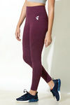 Zelocity Mid Rise High Stretch Legging - Red Plum — thumbnail 2