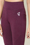 Zelocity Mid Rise High Stretch Legging - Red Plum — thumbnail 5