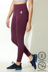 Zelocity Mid Rise High Stretch Legging - Red Plum — thumbnail 6