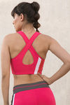 Zelocity Non Padded Sports Bra- Pink — thumbnail 2