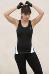 Zelocity Snug Fit Tank Top- Black N Print — thumbnail 2
