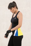 Zelocity Snug Fit Tank Top- Black N Print — thumbnail 3