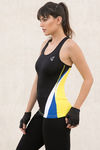 Zelocity Snug Fit Tank Top- Black N Print — thumbnail 4