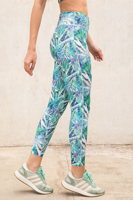 MTV x Zelocity Mid Rise Legging- Green N Print — image 3