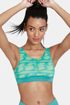 Zelocity Quick Dry Sports Bra With Removable Padding - Teal — thumbnail 1