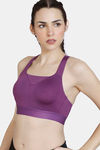 Zelocity High Impact Quick Dry Sports Bra - Purple Passion — thumbnail 3