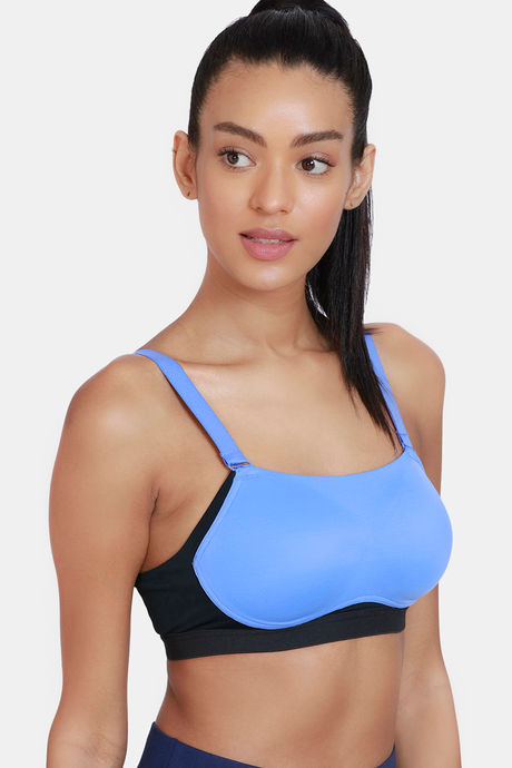 Zelocity High Impact Quick Dry Sports Bra - Wedgewood — image 3