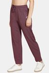Zelocity Easy Movement Straight Fit Pants - Plum Melange — thumbnail 2