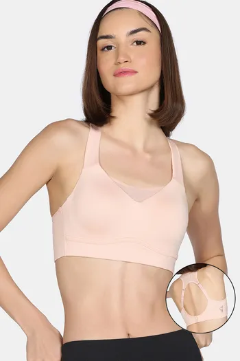 Zelocity High Impact Quick Dry Sports Bra - Evening Sand