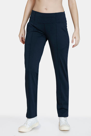 Zelocity Relaxed Fit Quick Dry Straight Fit Pant  - Anthra Melange