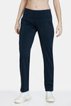 Zelocity Relaxed Mid Rise Quick Dry Straight Fit Pants  - Anthra Melange — thumbnail 1